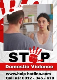Domestic Violence video poster A4 template