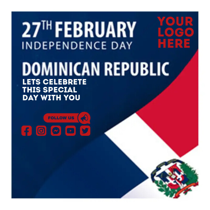 Dominican republic independence day Message Instagram template