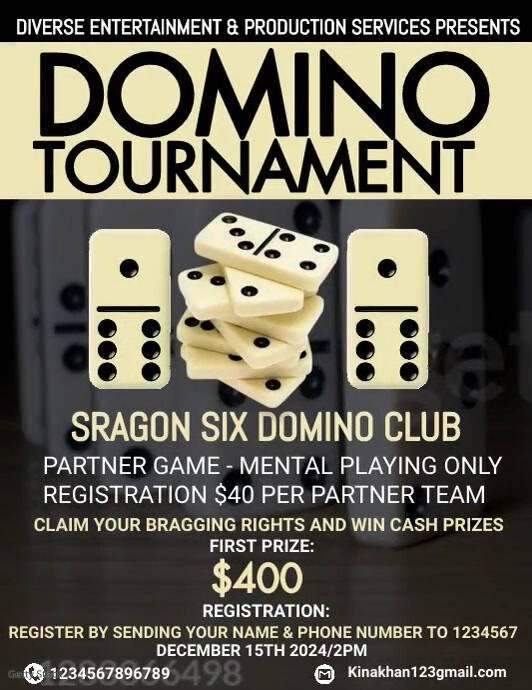 domino tournament flyer template,domino game
