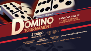 Domino Tournament Twitter Post template