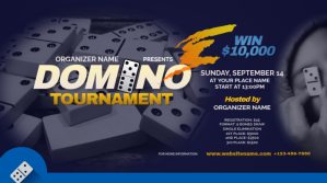 Domino Tournament Twitter Post template