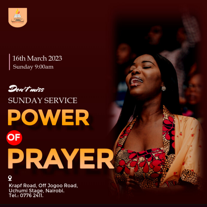 Don't Miss Church Poster template