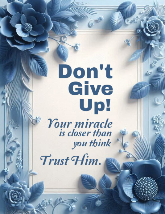 Don't give up Рекламная листовка (US Letter) template