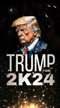 DONAL TRUMP FOR PRESIDENT 2024 POSTER Instagram-Story template