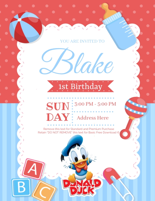 Donald Duck Template PosterMyWall