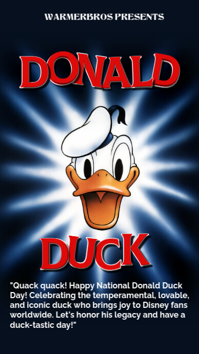 Donald duck Instagram Story template