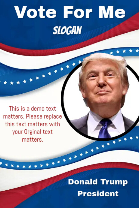 Donald Trump Campaign Poster Template PosterMyWall Donald Trump Campaign Poster Template PosterMyWall