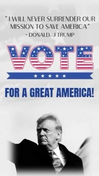 DONALD TRUMP FOR PRESIDENT TEMPLATE Instagram Story