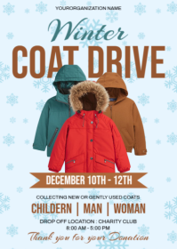 Donate a Coat, Share the Warmth A6 template