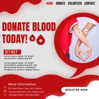 Donate Blood Template Publicação no Instagram