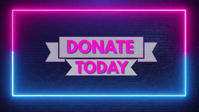 DONATE TODAY! YouTube Thumbnail template