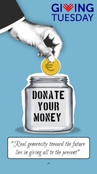 Donate Your Money Giving Tuesday  Instagram Story template