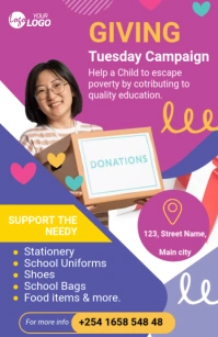 Donation & Giving tabloid template