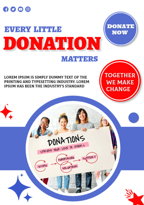 Donate Design Donation Template | PosterMyWall