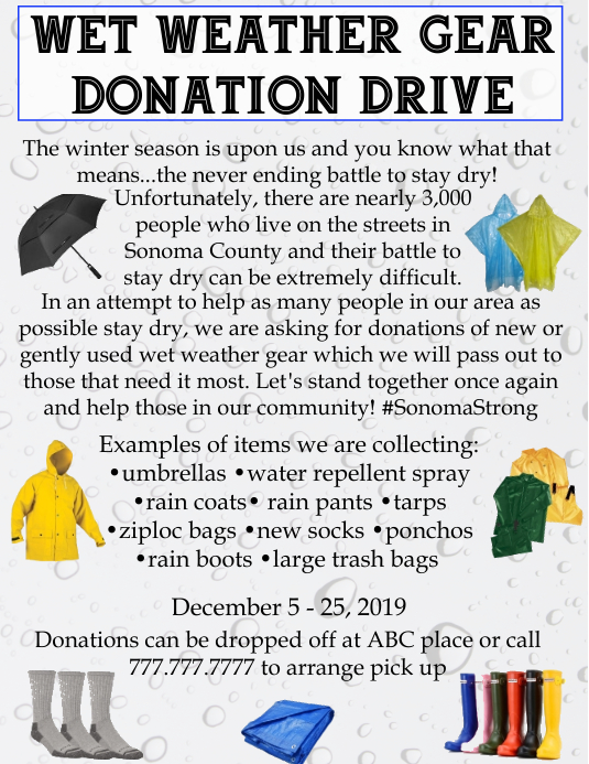Donation drive Template PosterMyWall
