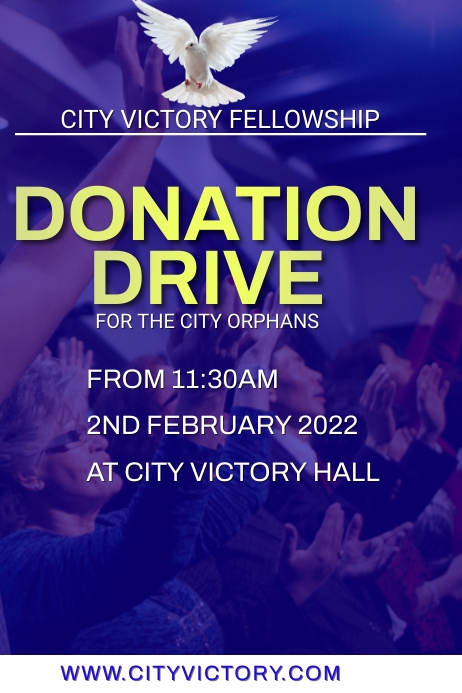 Contribution Drive. Sample Donation Drive Template | PosterMyWall