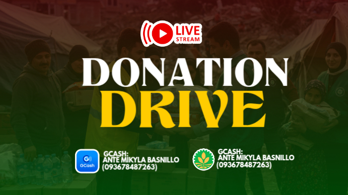 Donation Drive Template YouTube Thumbnail