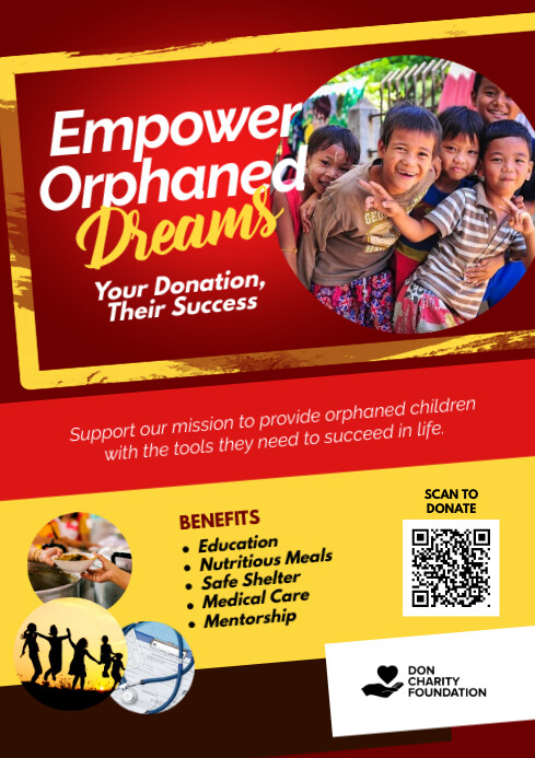 Copy of Donation for orphans flyer poster | PosterMyWall