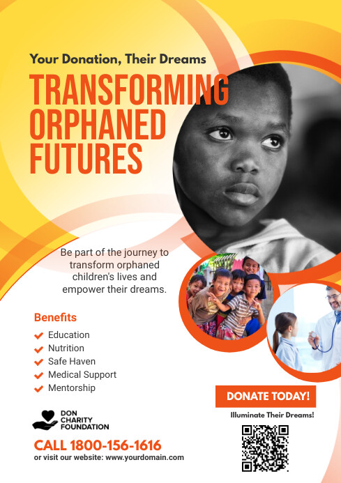 Copy of Donation for orphans flyer poster | PosterMyWall