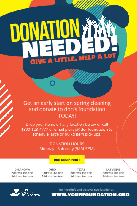 Donation Needed Charity Fundraiser Template PosterMyWall donation-needed-charity-fundraiser-template-postermywall