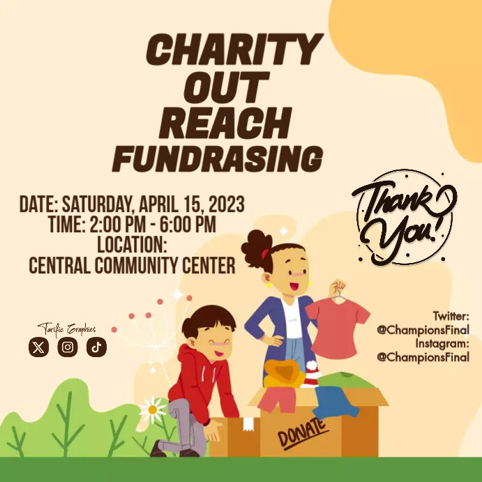 Donation poster Template | PosterMyWall