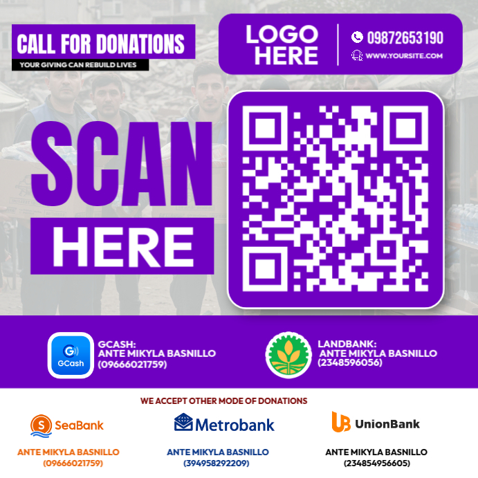 Donation Qr Code Template Instagram 帖子
