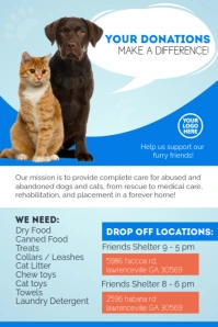 DONATIONS Poster template