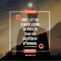 Brązowy Motivational Quote Instagram Plasing Template