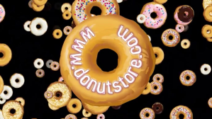 Black Donut Store Promotion Digital Display Template