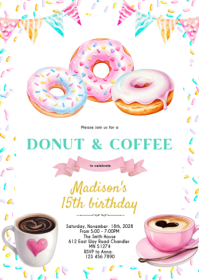 White Birthday Celebration A6 Template