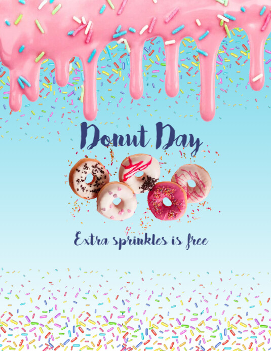 donut flyers Volantino (US Letter) template