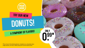 Amarelo Donuts Promotion Digital Display Template