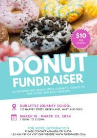 Donut Fundraiser A4 template