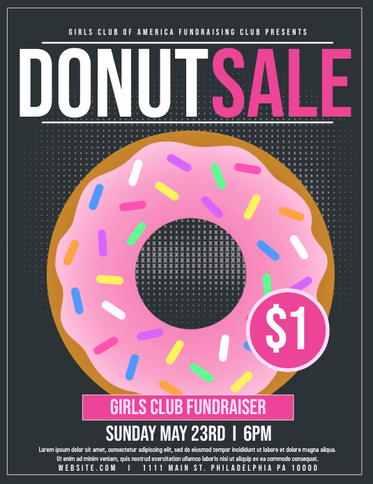 Donut Sale Template PosterMyWall