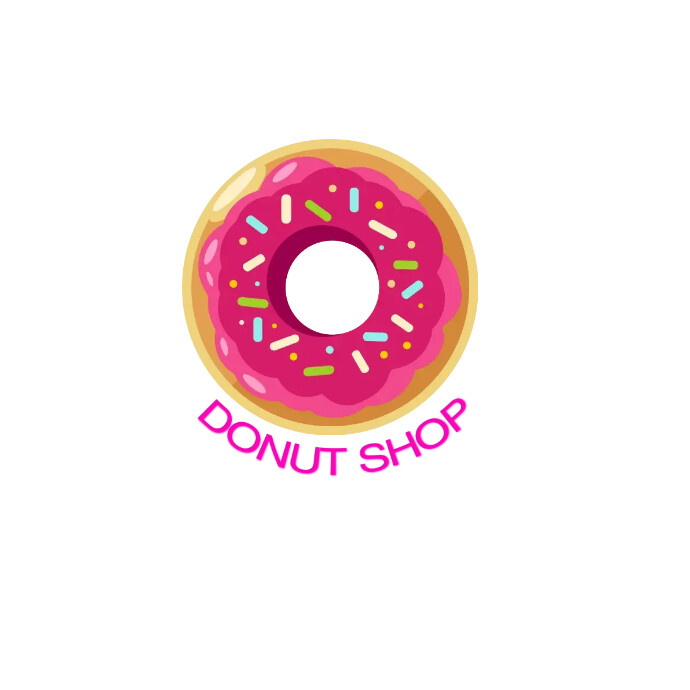 Donut Shop Logo Logótipo template