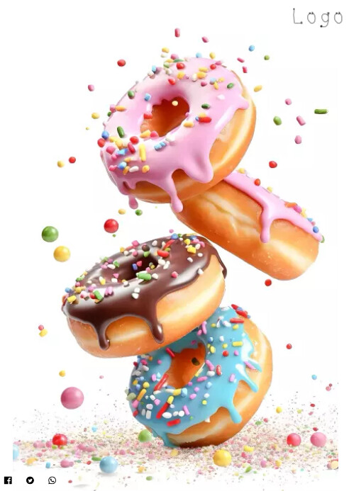 Dunot Design Donut Template design | PosterMyWall