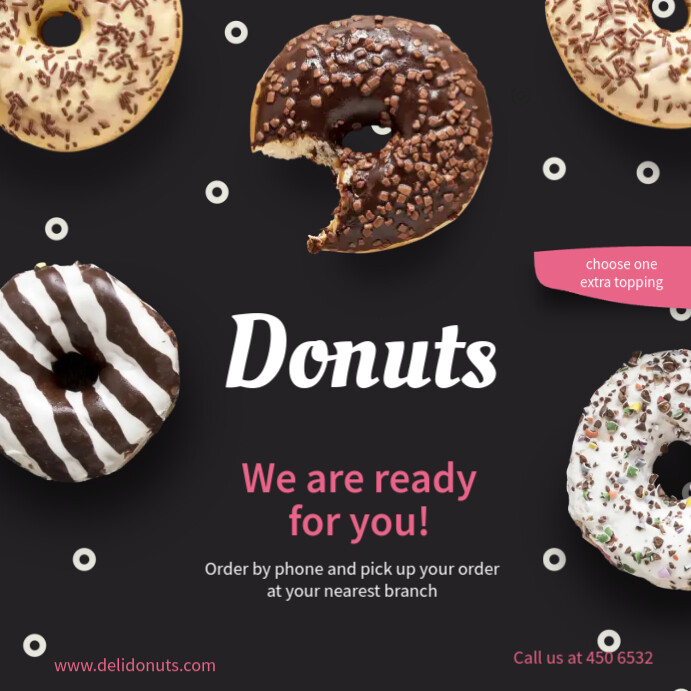 Donut Add Donuts Ads Template | PosterMyWall