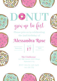 Donuts Birthday Invitation Template | PosterMyWall