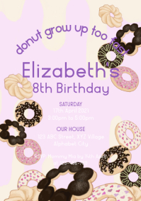 Donuts Birthday Invitation Template | PosterMyWall