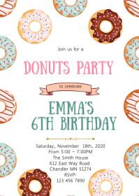260 Donut Invite Customizable Design Templates Postermywall