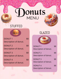 Daily Donut Menu.pdf Donut menu template | PosterMyWall