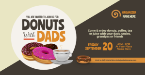 Donuts with Dad Facebook Shared Image template