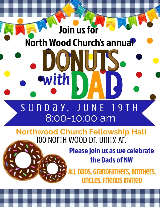 Donuts For Dad Invitation Template