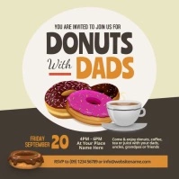 Donuts with Dad Instagram Video Post Instagram-Beitrag template