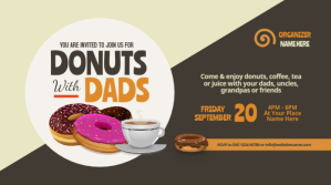 Donuts with Dad Twitter Post template