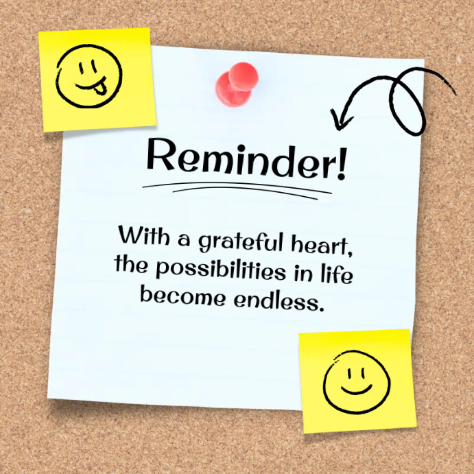 Post Note Reminders Doodle Reminder Note Instagram Post Template | PosterMyWall