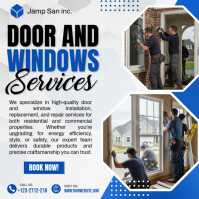 DOOR AND WINDOWS SERVICES POSTER Message Instagram template