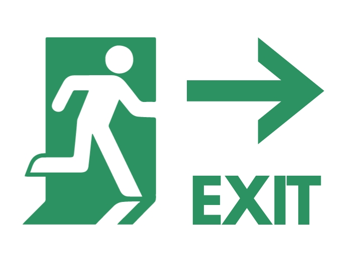 Door Exit Sign