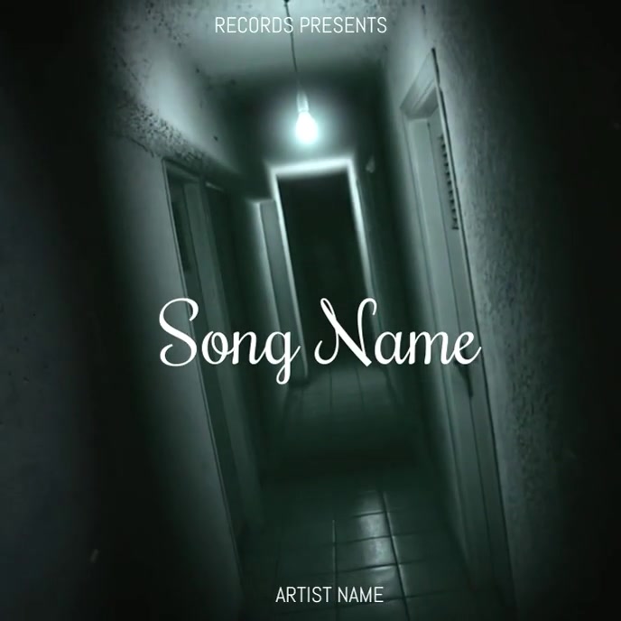 DOOR HORROR MIXTAPE COVER ART Album Omslag template
