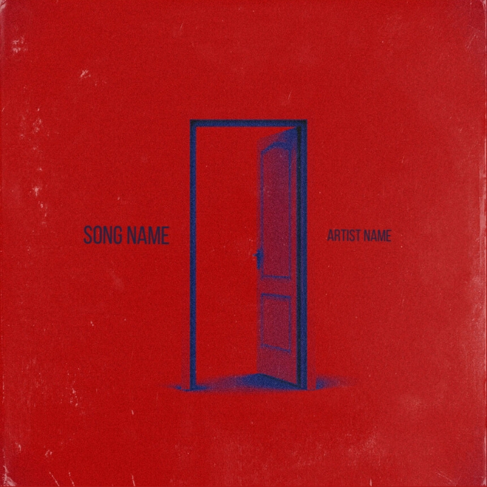 door rap mixtape cover art design template | PosterMyWall